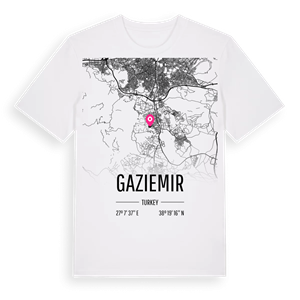 Gaziemir karta t-shirt – ekologisk bomull t-shirt från Pinshirt