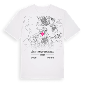 Görece Cumhuriyet Mahallesi karta t-shirt – ekologisk bomull t-shirt från Pinshirt
