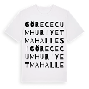 Görece Cumhuriyet Mahallesi ordlek t-shirt – ekologisk bomull t-shirt från Pinshirt
