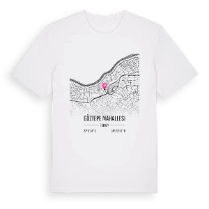 Göztepe Mahallesi karta t-shirt – ekologisk bomull t-shirt från Pinshirt