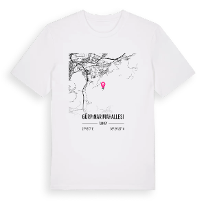 Gürpınar Mahallesi karta t-shirt – ekologisk bomull t-shirt från Pinshirt