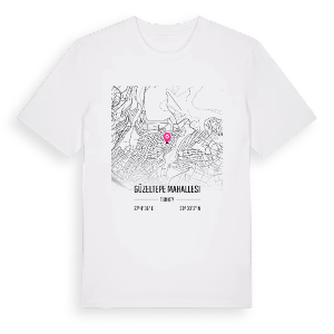Güzeltepe Mahallesi karta t-shirt – ekologisk bomull t-shirt från Pinshirt