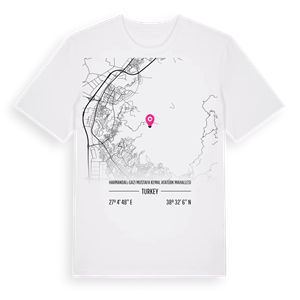 Harmandalı Gazi Mustafa Kemal Atatürk Mahallesi karta t-shirt – ekologisk bomull t-shirt från Pinshirt