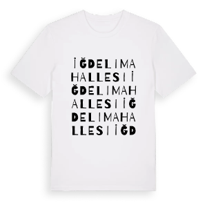 İğdeli Mahallesi ordlek t-shirt – ekologisk bomull t-shirt från Pinshirt