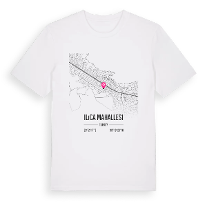 Ilıca Mahallesi karta t-shirt – ekologisk bomull t-shirt från Pinshirt