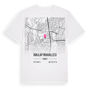 İnkılap Mahallesi karta t-shirt – ekologisk bomull t-shirt från Pinshirt