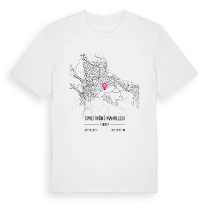 İsmet İnönü Mahallesi karta t-shirt – ekologisk bomull t-shirt från Pinshirt