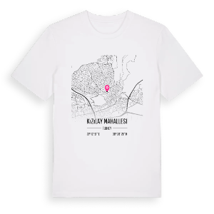 Kızılay Mahallesi karta t-shirt – ekologisk bomull t-shirt från Pinshirt