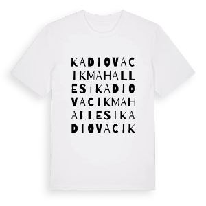 Kadıovacık Mahallesi ordlek t-shirt – ekologisk bomull t-shirt från Pinshirt