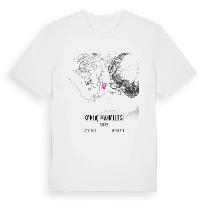 Kaklıç Mahallesi karta t-shirt – ekologisk bomull t-shirt från Pinshirt