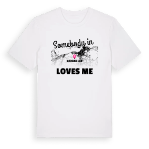 Någon i Karabağlar älskar mig t-shirt – ekologisk bomull t-shirt från Pinshirt