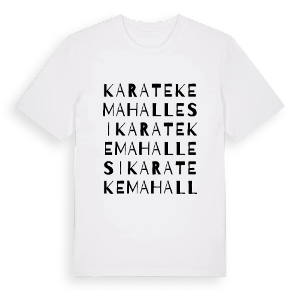Karateke Mahallesi ordlek t-shirt – ekologisk bomull t-shirt från Pinshirt