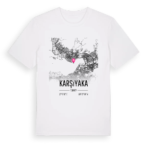 Karşıyaka karta t-shirt – ekologisk bomull t-shirt från Pinshirt