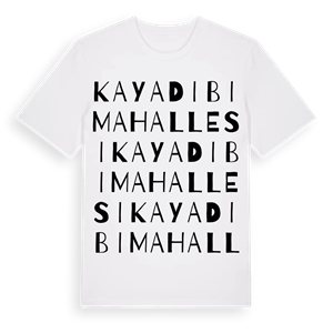 Kayadibi Mahallesi ordlek t-shirt – ekologisk bomull t-shirt från Pinshirt