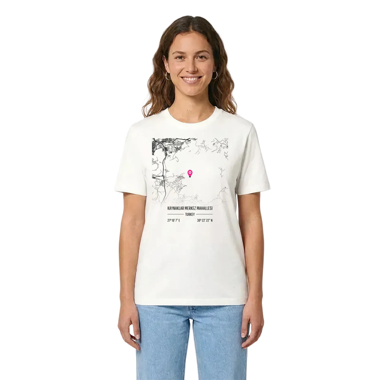 Kaynaklar Merkez Mahallesi karta t-shirt – White, i miljö