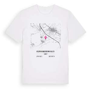 Kazım Karabekir Mahallesi karta t-shirt – ekologisk bomull t-shirt från Pinshirt