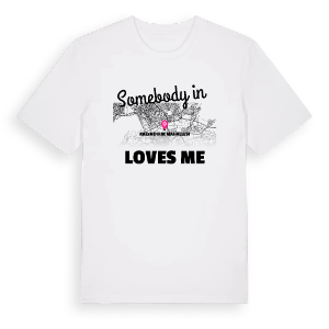 Någon i Kazımdirik Mahallesi älskar mig t-shirt – ekologisk bomull t-shirt från Pinshirt