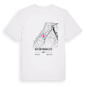 Kültür Mahallesi karta t-shirt – ekologisk bomull t-shirt från Pinshirt