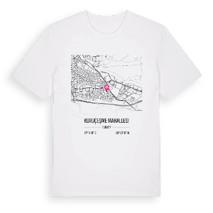 Kuruçeşme Mahallesi karta t-shirt – ekologisk bomull t-shirt från Pinshirt