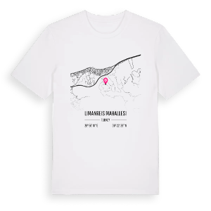 Limanreis Mahallesi karta t-shirt – ekologisk bomull t-shirt från Pinshirt