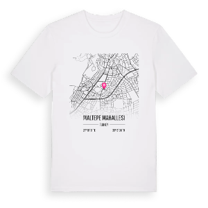 Maltepe Mahallesi karta t-shirt – ekologisk bomull t-shirt från Pinshirt