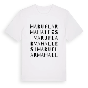Maruflar Mahallesi ordlek t-shirt – ekologisk bomull t-shirt från Pinshirt
