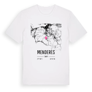 Menderes karta t-shirt – ekologisk bomull t-shirt från Pinshirt