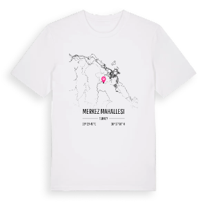 Merkez Mahallesi karta t-shirt – ekologisk bomull t-shirt från Pinshirt