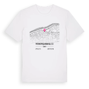 Mithatpaşa Mahallesi karta t-shirt – ekologisk bomull t-shirt från Pinshirt