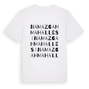 Namazgah Mahallesi ordlek t-shirt – ekologisk bomull t-shirt från Pinshirt