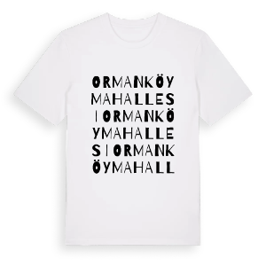 Ormanköy Mahallesi ordlek t-shirt – ekologisk bomull t-shirt från Pinshirt