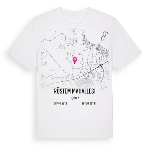 Rüstem Mahallesi karta t-shirt – ekologisk bomull t-shirt från Pinshirt