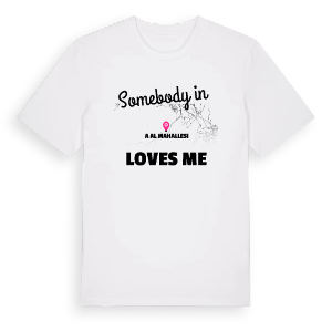 Någon i Şaşal Mahallesi älskar mig t-shirt – ekologisk bomull t-shirt från Pinshirt