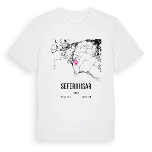 Seferihisar karta t-shirt – ekologisk bomull t-shirt från Pinshirt