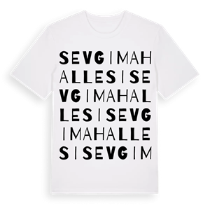 Sevgi Mahallesi ordlek t-shirt – ekologisk bomull t-shirt från Pinshirt