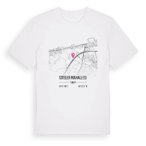 Siteler Mahallesi karta t-shirt – ekologisk bomull t-shirt från Pinshirt