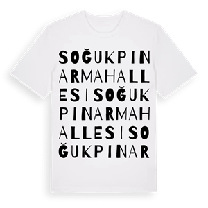 Soğukpınar Mahallesi ordlek t-shirt – ekologisk bomull t-shirt från Pinshirt