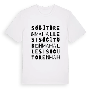 Söğütören Mahallesi ordlek t-shirt – ekologisk bomull t-shirt från Pinshirt