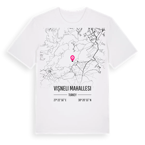 Vişneli Mahallesi karta t-shirt – ekologisk bomull t-shirt från Pinshirt