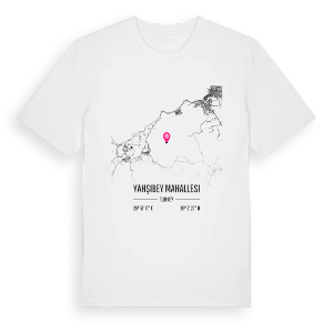 Yahşibey Mahallesi karta t-shirt – ekologisk bomull t-shirt från Pinshirt