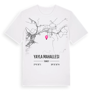 Yayla Mahallesi karta t-shirt – ekologisk bomull t-shirt från Pinshirt