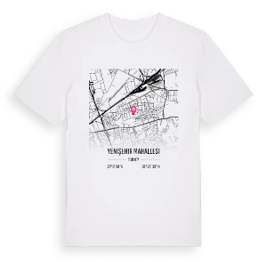 Yenişehir Mahallesi karta t-shirt – ekologisk bomull t-shirt från Pinshirt