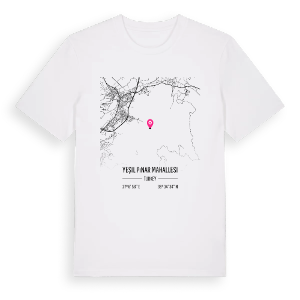Yeşil Pınar Mahallesi karta t-shirt – ekologisk bomull t-shirt från Pinshirt