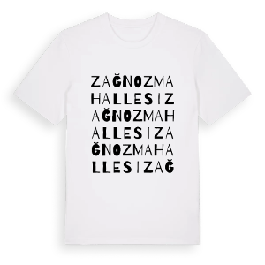 Zağnoz Mahallesi ordlek t-shirt – ekologisk bomull t-shirt från Pinshirt