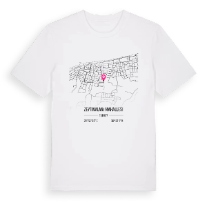 Zeytinalanı Mahallesi karta t-shirt – ekologisk bomull t-shirt från Pinshirt