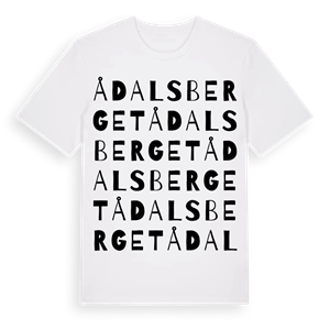 Ådalsberget ordlek t-shirt – ekologisk bomull t-shirt från Pinshirt