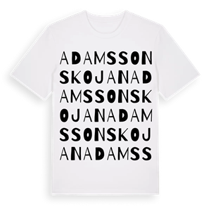 Adamssonskojan ordlek t-shirt – ekologisk bomull t-shirt från Pinshirt