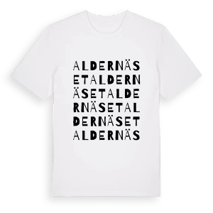 Aldernäset ordlek t-shirt – ekologisk bomull t-shirt från Pinshirt