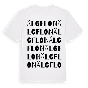 Älgflon ordlek t-shirt – ekologisk bomull t-shirt från Pinshirt