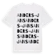 White t-shirt med Anders-Jans ordlek t-shirt